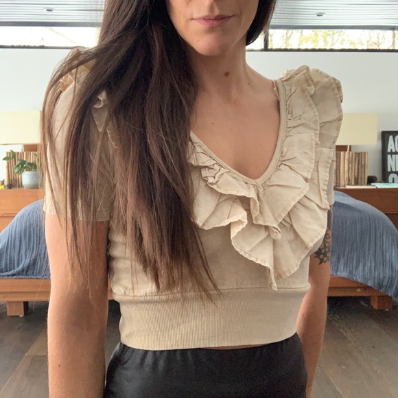 Zara Ruffled Crop Top - Picture 3 of 5